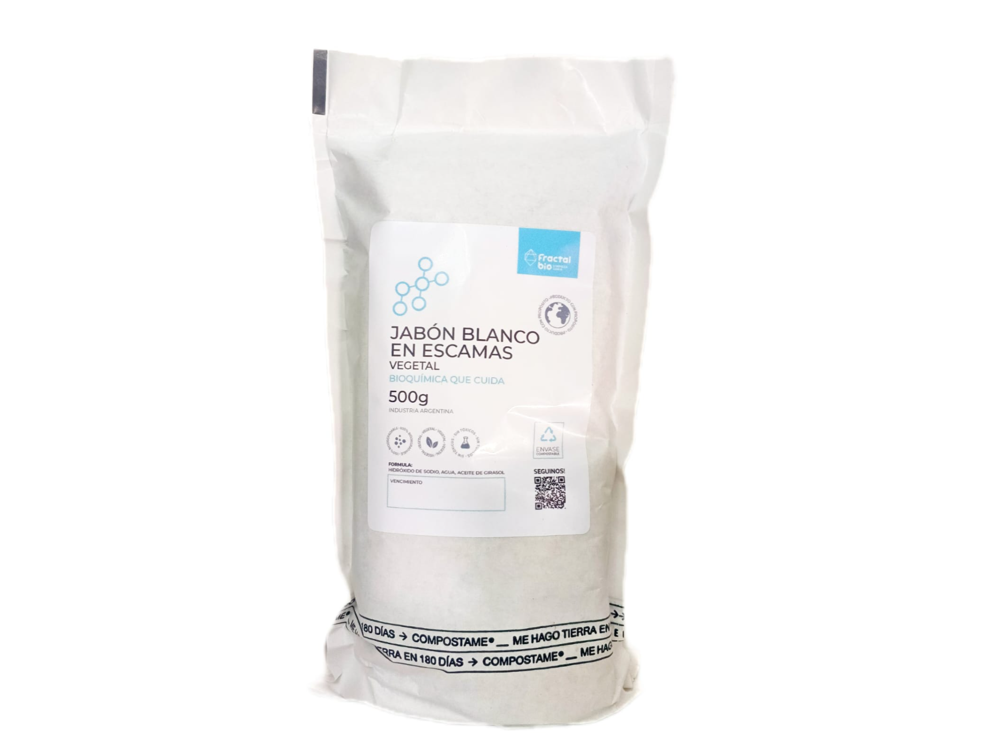 Jabón blanco rallado en escamas 500gr