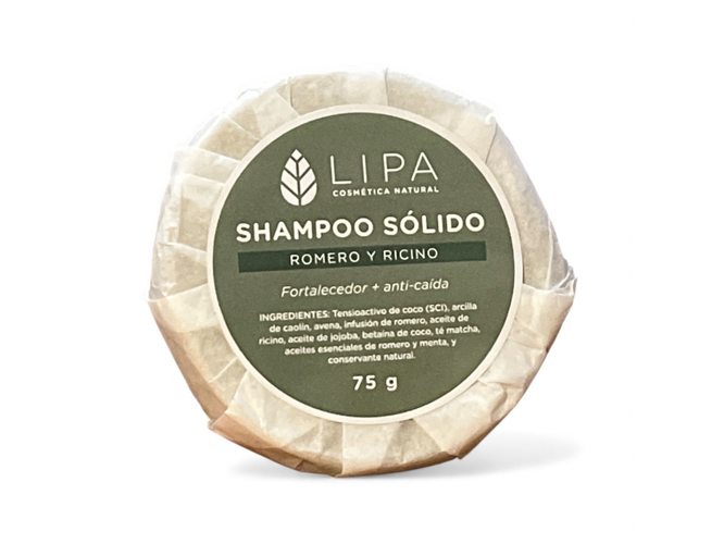 Shampoo sólido Romero y ricino "Lipa Cosmetica"