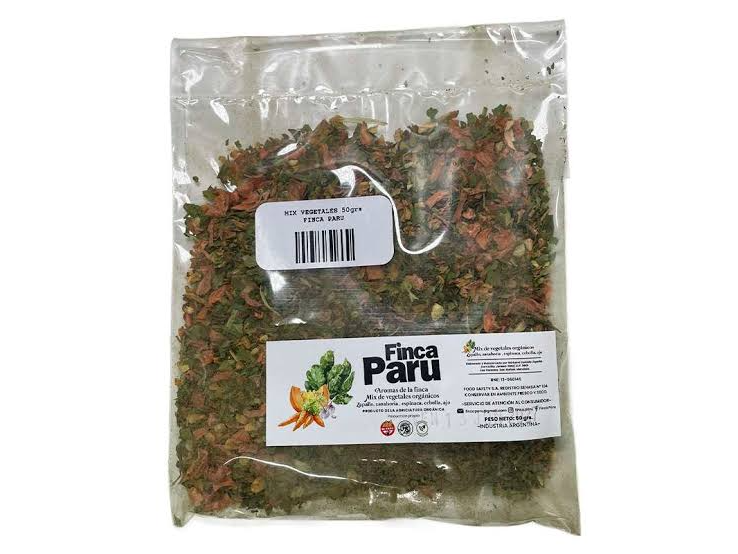 Mix vegetales Deshidratado   "FINCA PARU"  I PESO 50 grs