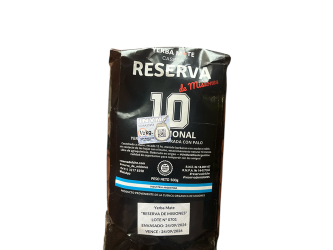 Yerba Mate Agroecologica "LA RESERVA" I PESO 500 grs