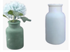 Florero de Yeso Liso Blanco