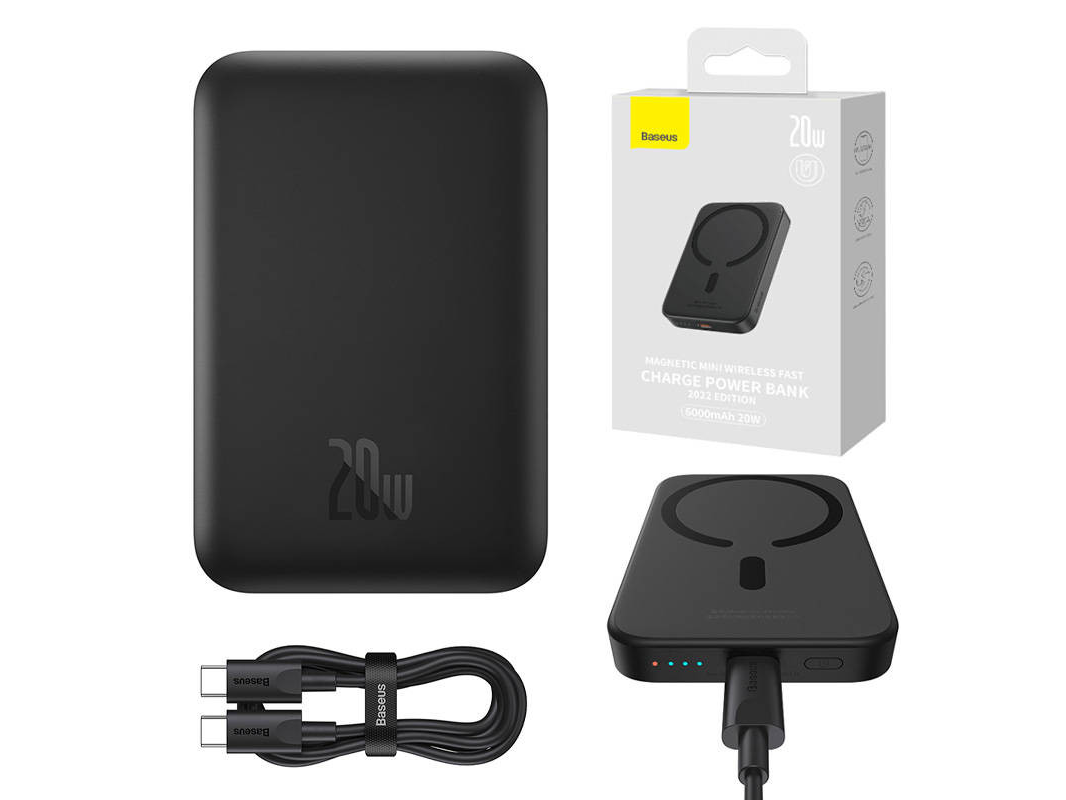 Power Bank Baseus Magnético Mini 10000mah 20w iPhone Magsafe