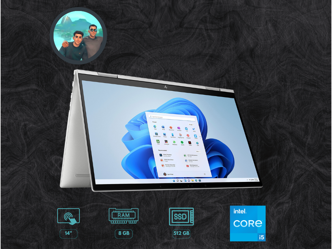 HP Envy 14-ES1013DX 14" FHD / Intel Core Ultra 5-120U / 8GB Ram / 512GB / Windows 11 - Silver