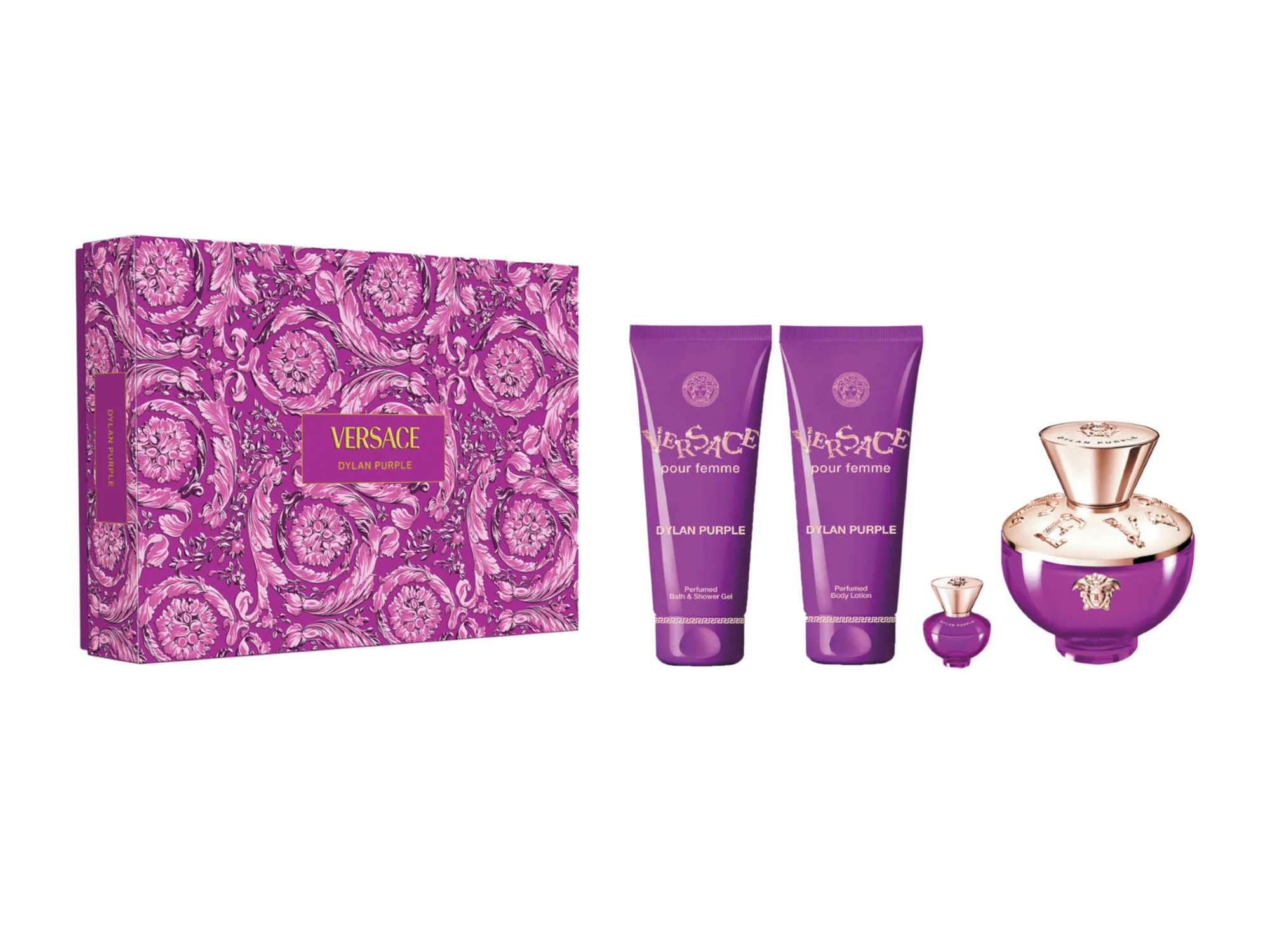 Versace Dylan Purple Eau de Parfum 100ml + 5ml + Body Lotion + Shower