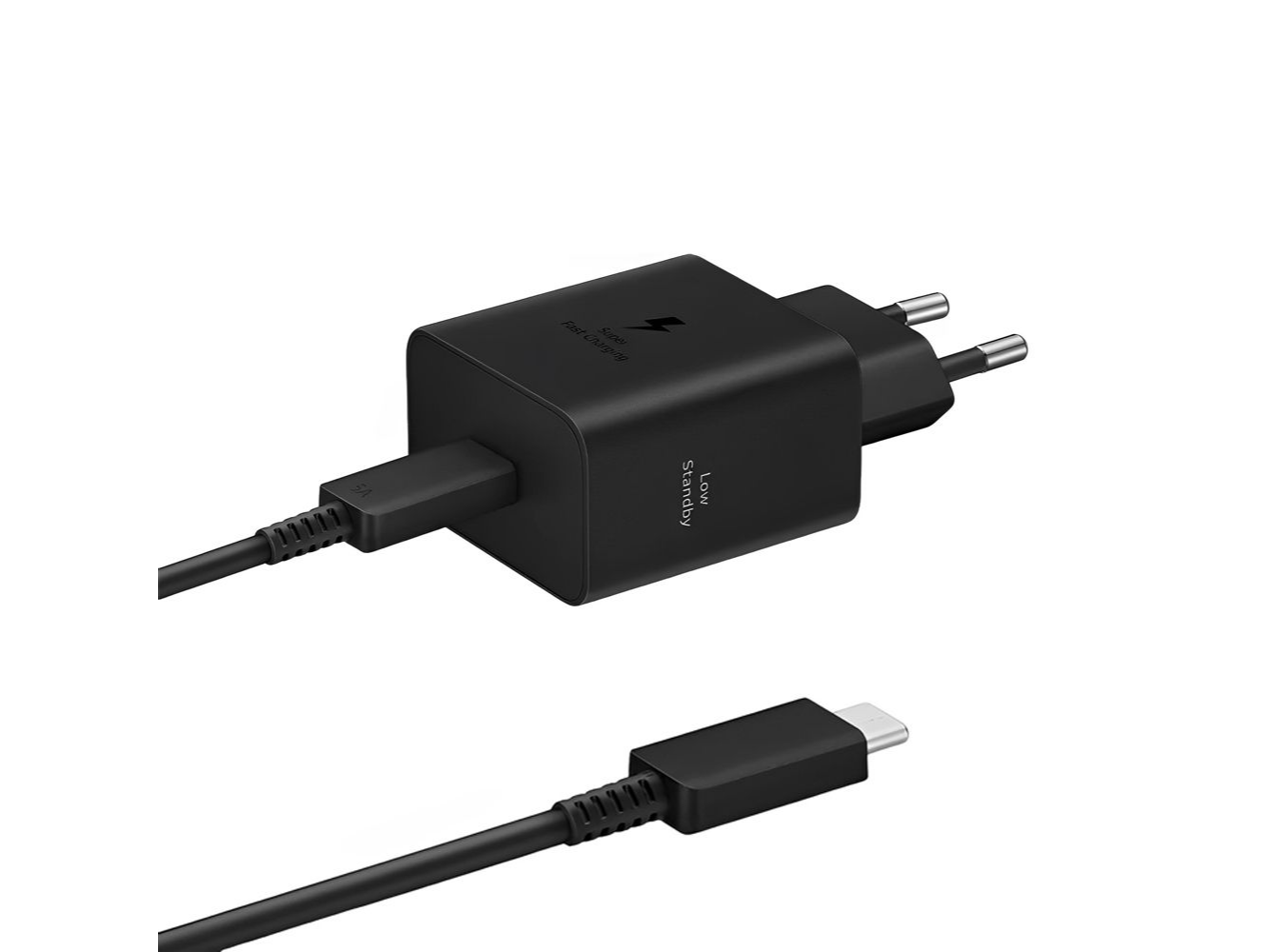 Cargador USB-C Samsung 45 W - Negro + Cable USB-C de 1,8 metros