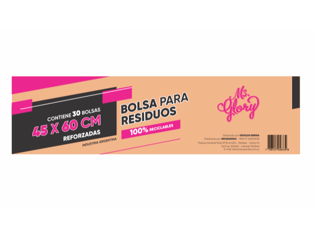 5x Bolsa consorcio 45x60cm