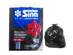 Bolsa residuo SINA 45x60cm aprox - Super reforz. 10 uni