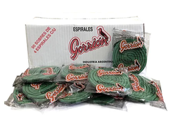 Espirales gorrion verde x4