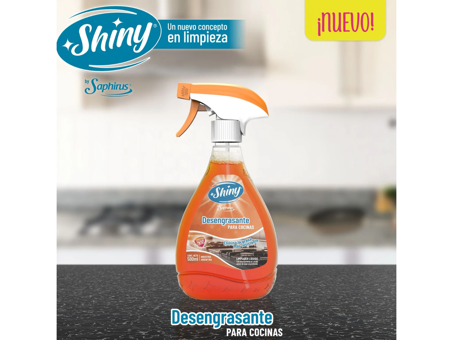 DESENGRASANTE PARA COCINA SHINY 500ML.