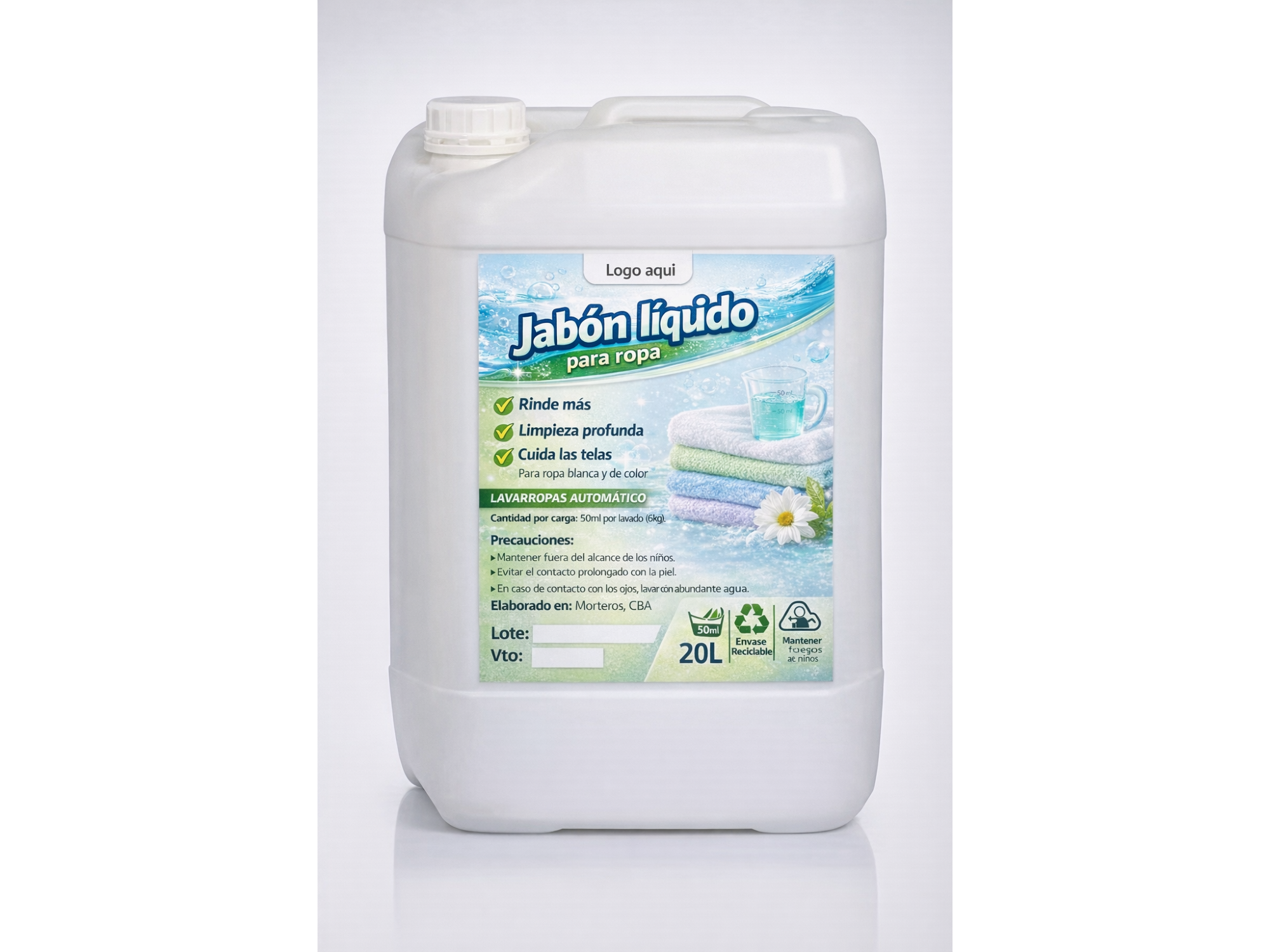 Jabon ropa Liq azul intermedio