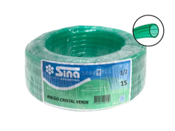 Manguera cristal verde 1/2 x15 - Sina riego