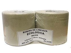Bobina papel beige 2308 - 2ux20cm-2,8kg-s-hoja
