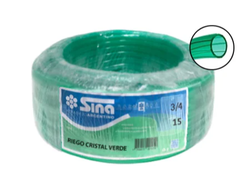 Manguera cristal verde 3/4 x15 - Sina riego