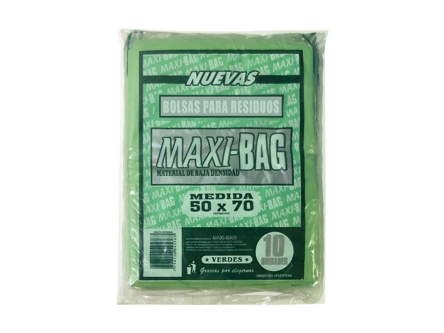 Bolsa verde intermedia 50x70