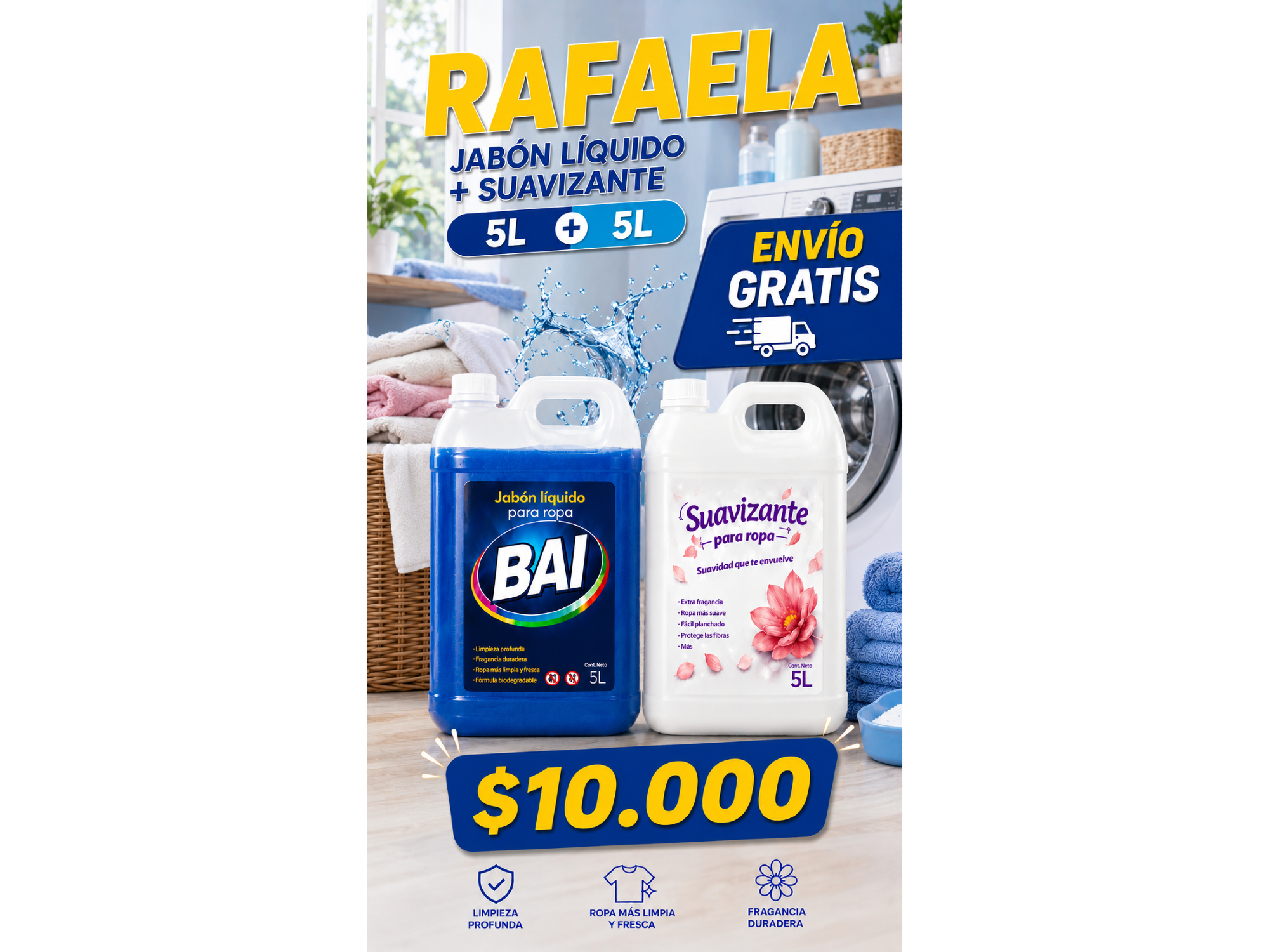 5L jabon + 5L suavizante