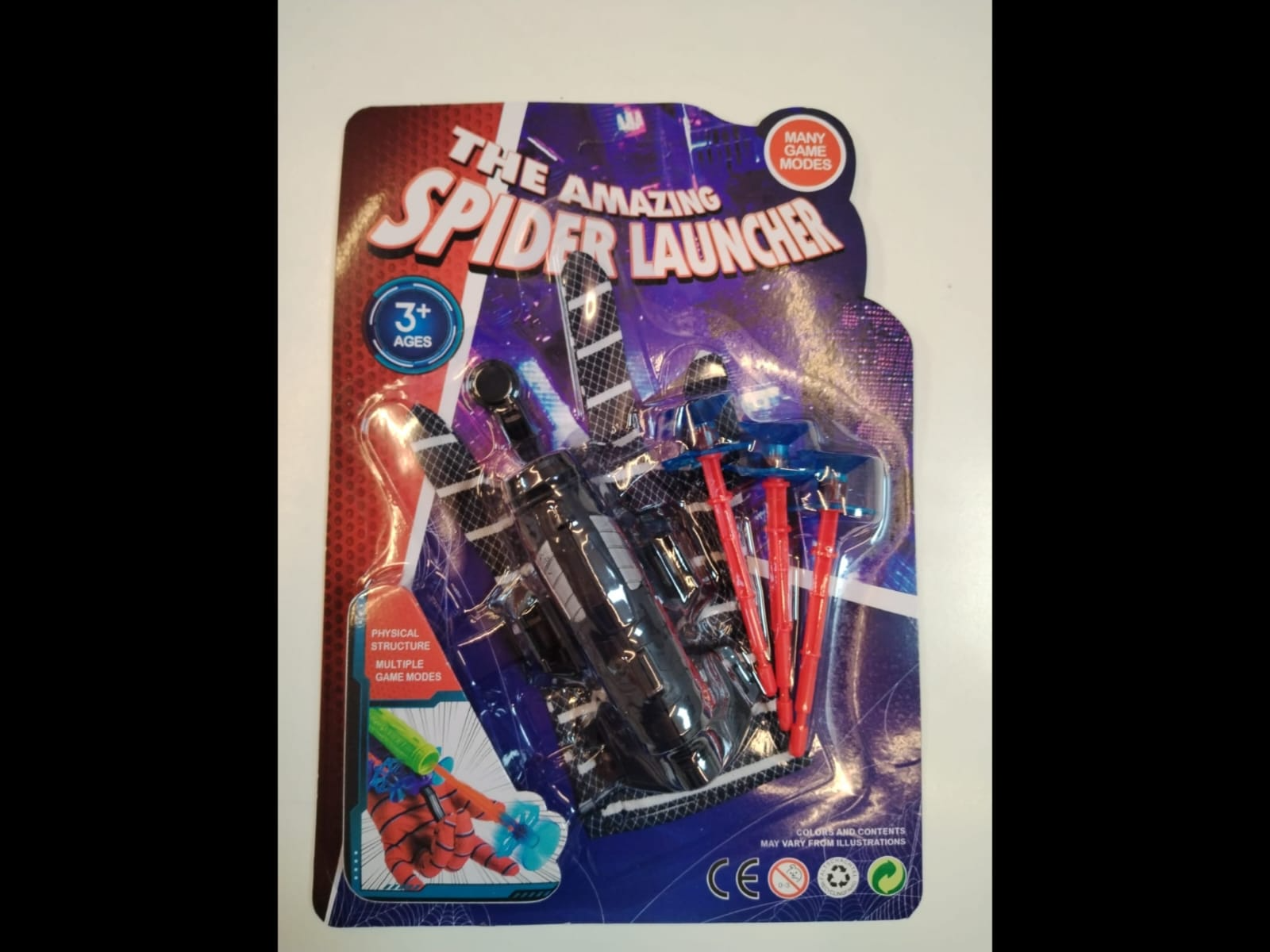 Mano spiderman negra (ST-601)