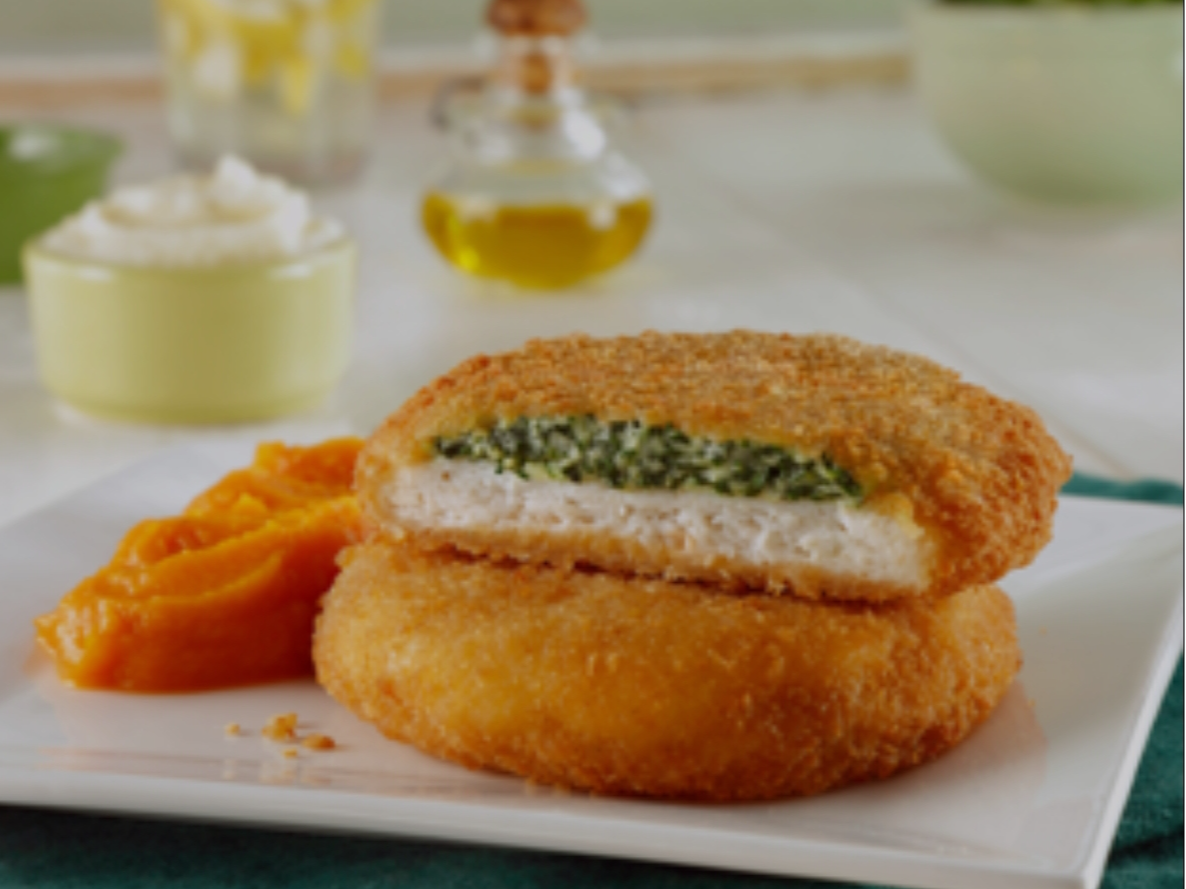 Revosado de pollo y espinacas