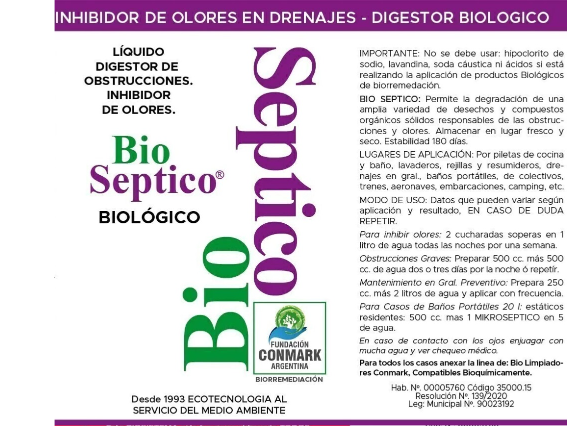 Bio Séptico (destapa cañerías)