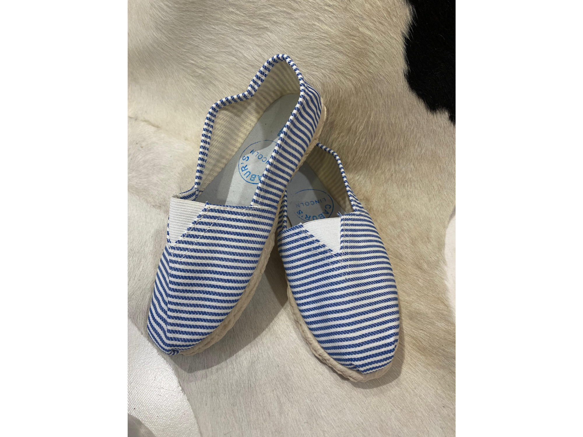 Estampados rayado azul fino