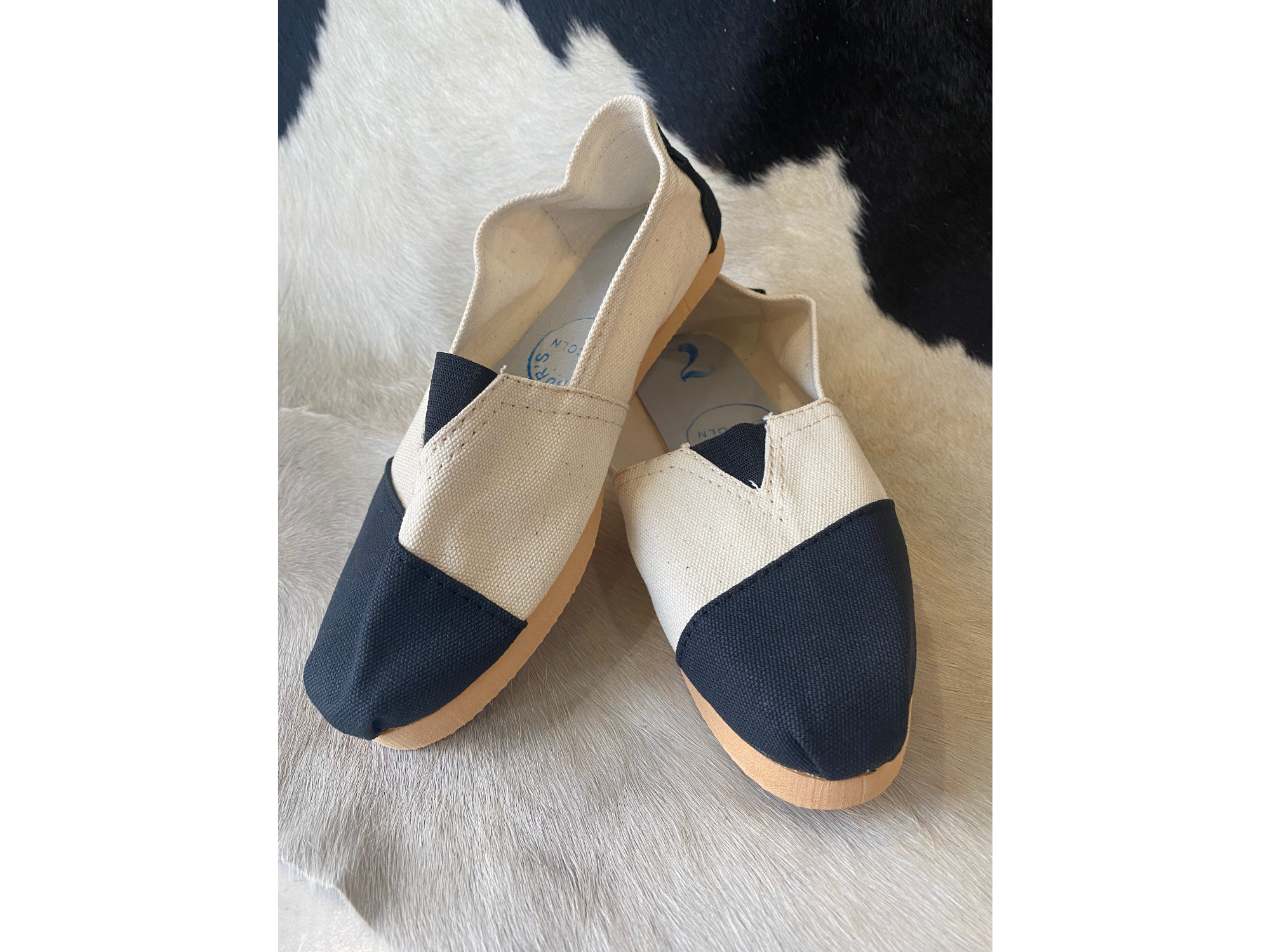 Reforzada combinadas beige y negro