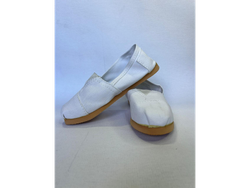 Reforzada liso blanco goma beige