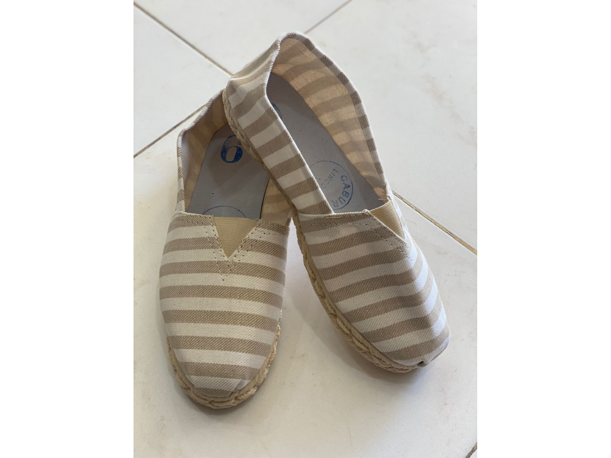 Estampados rayado beige