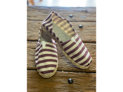 Estampados rayado bordo