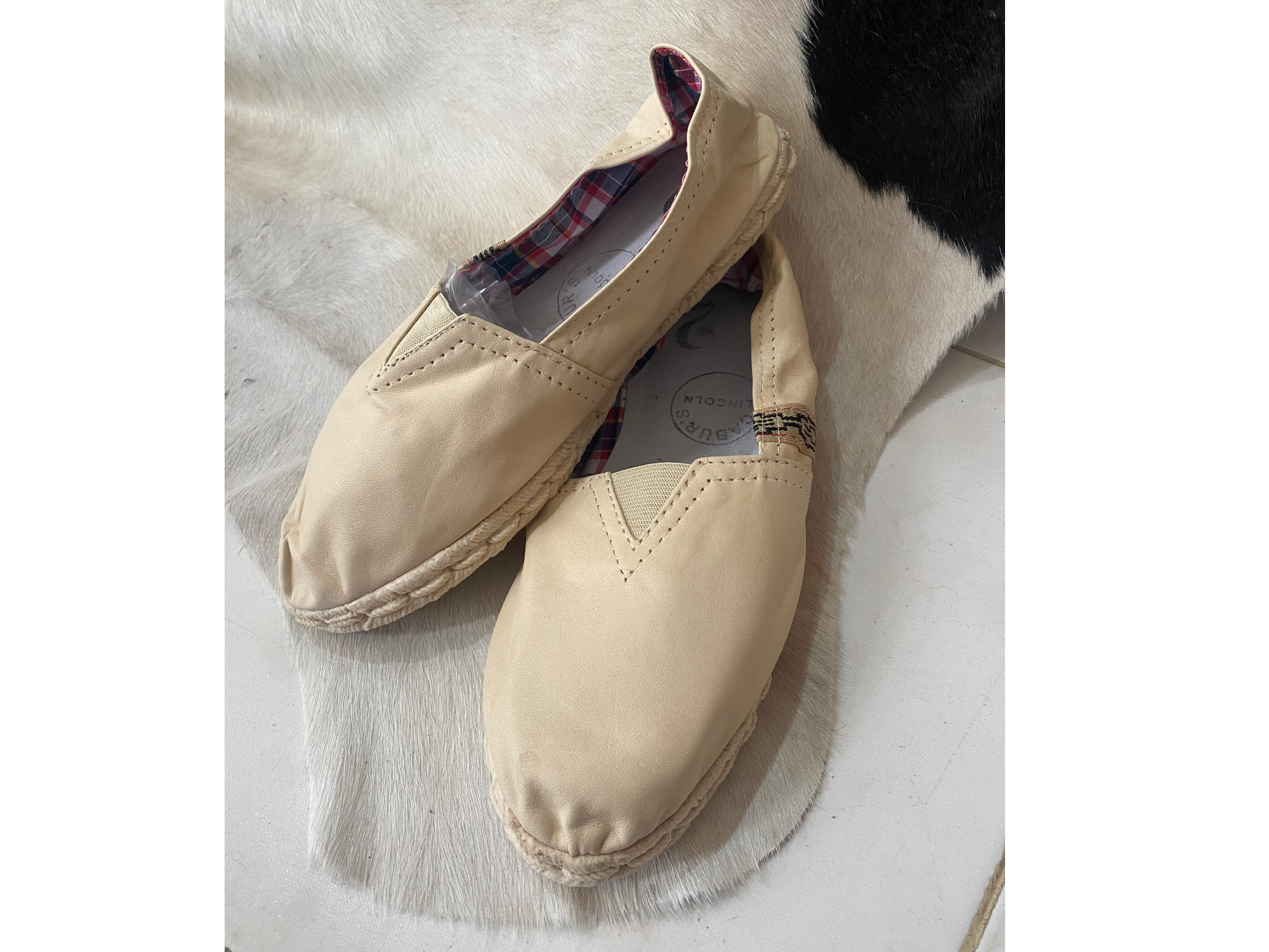 Cuero liso beige
