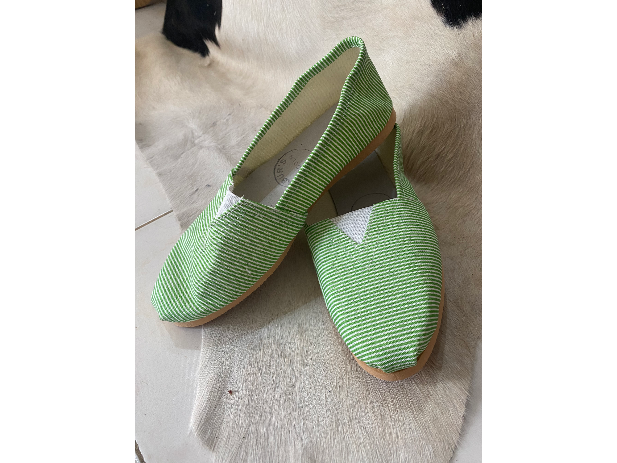 Estampado rayado verde