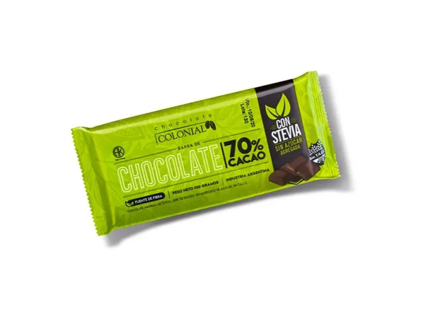 Chocolate orgánico COLONIAL 70%