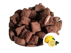 Almohaditas de chocolate rellenas de limón