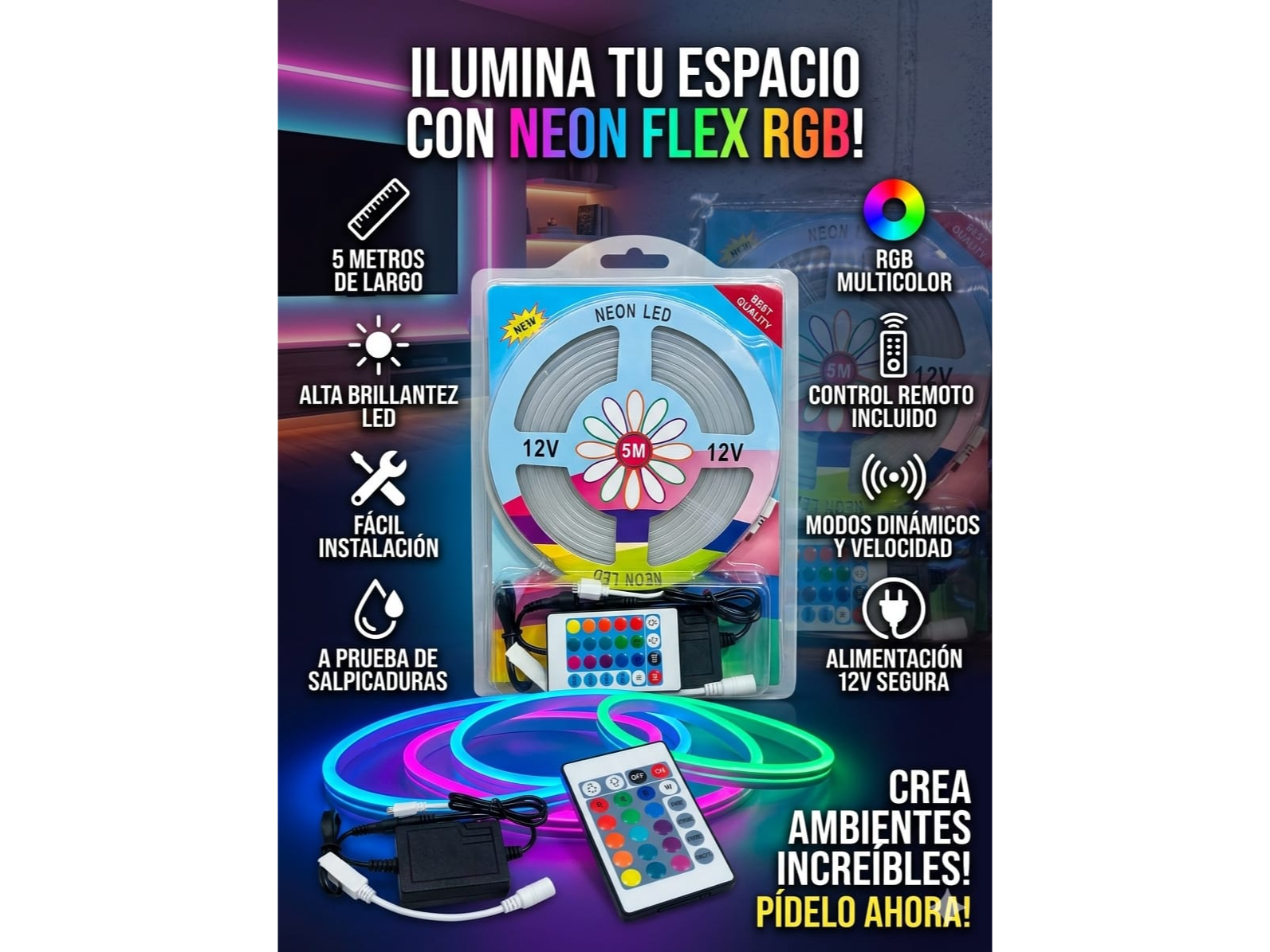 Tira neon rgb