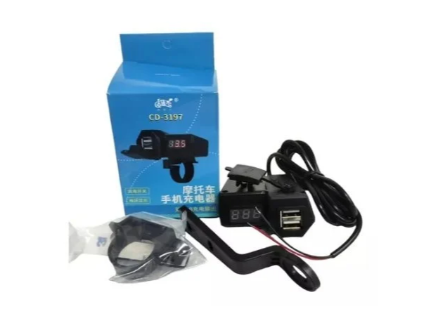 Cargador de moto 12v con display