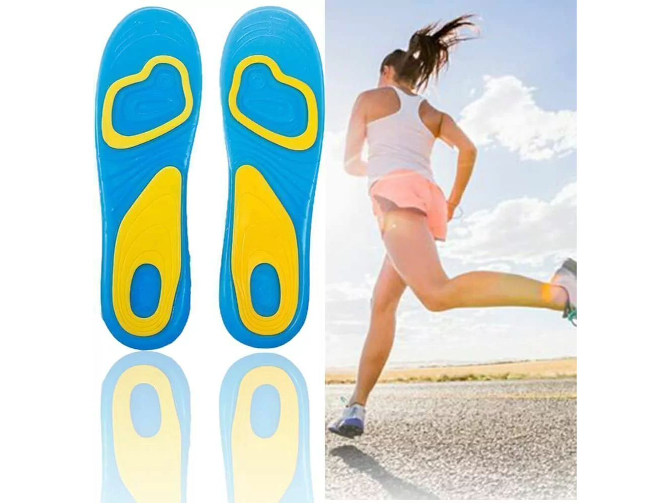 Plantillas Silicona Gel Confort Deportivas Absorción Impacto