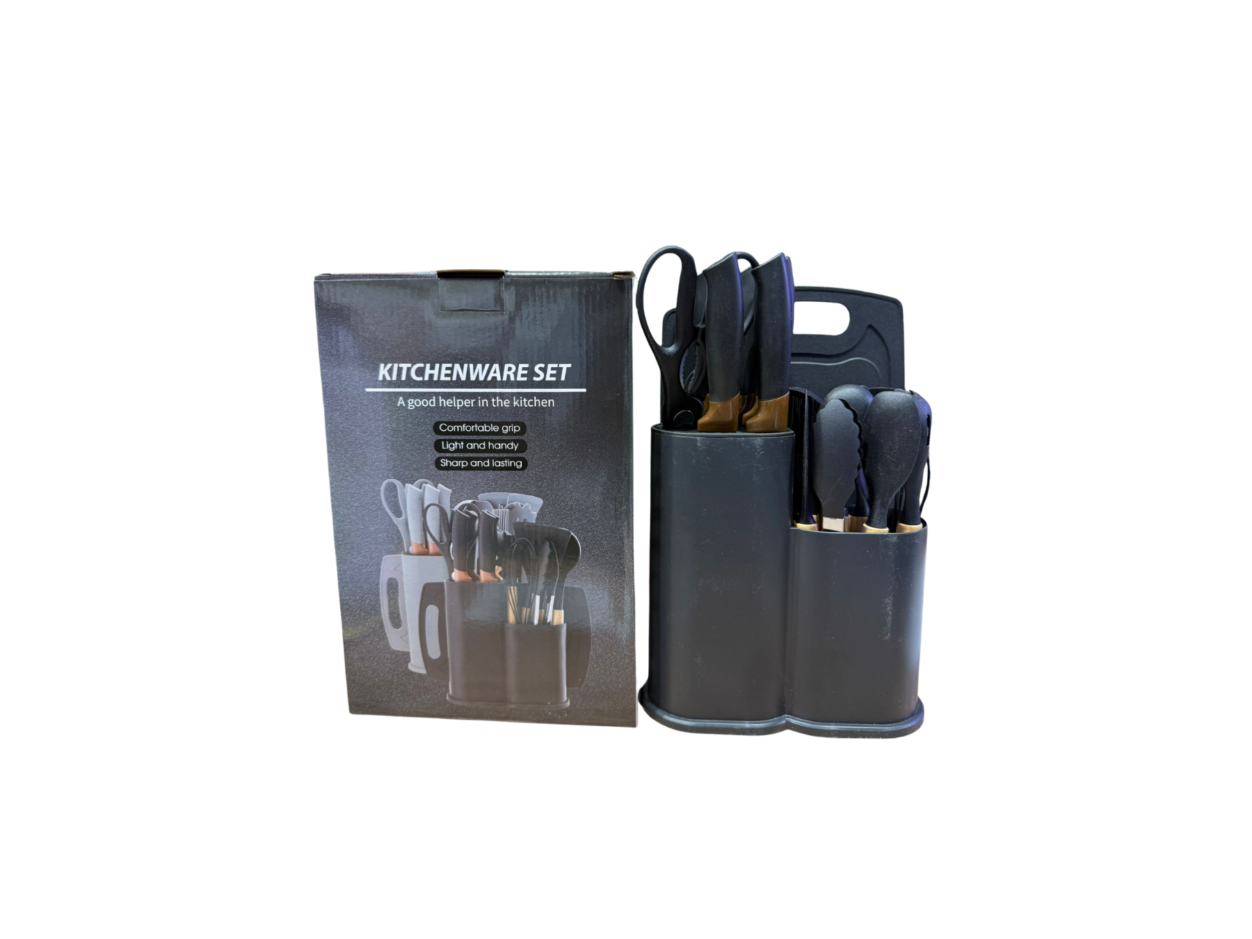 Set de utensilios + tabla para picar