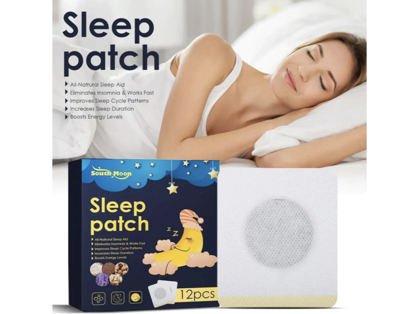 Parches Para Dormir Herbales x12 Evita El Insomnio Duerme Placenteramente