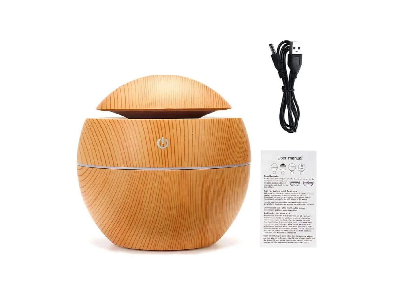 Humidificador madera esferico