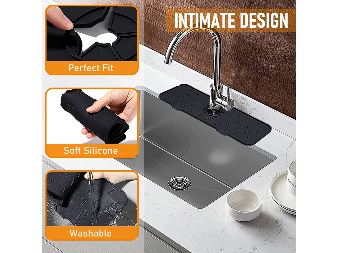 Alfombra De Silicona Protector Canilla Bacha Baño