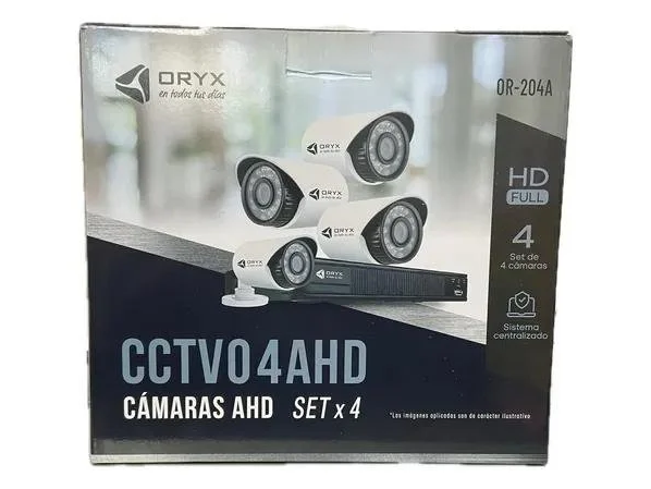 Camara de seguridad x4 HD