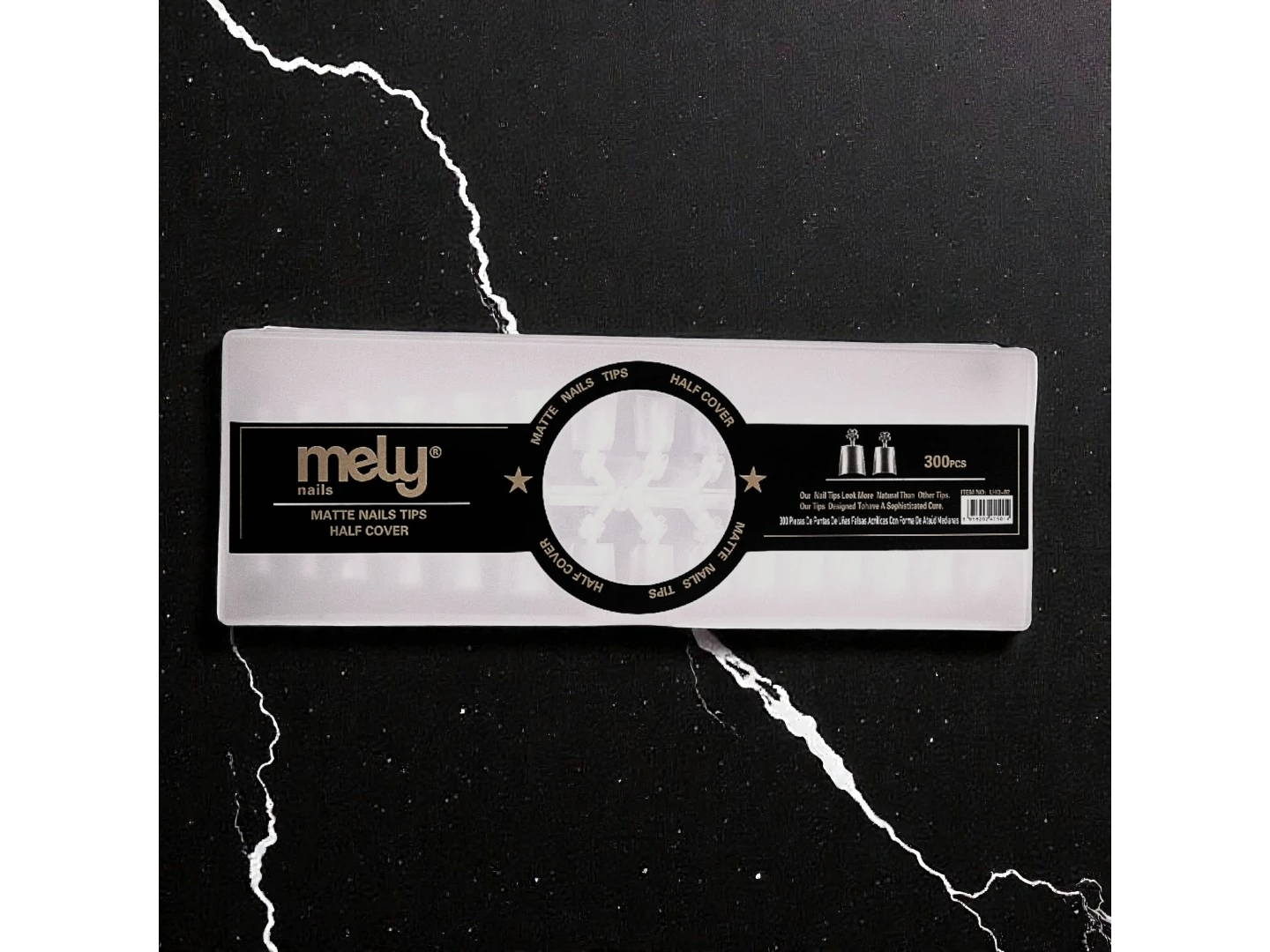TIPS SOFT GEL CUADRADA SONRISA CORTOS MATTE MELY - X300 U