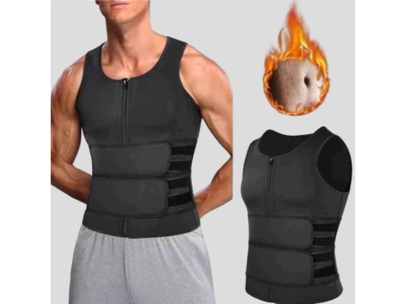 Chaleco Modelador Faja Reductora Corrector Postural Hombre