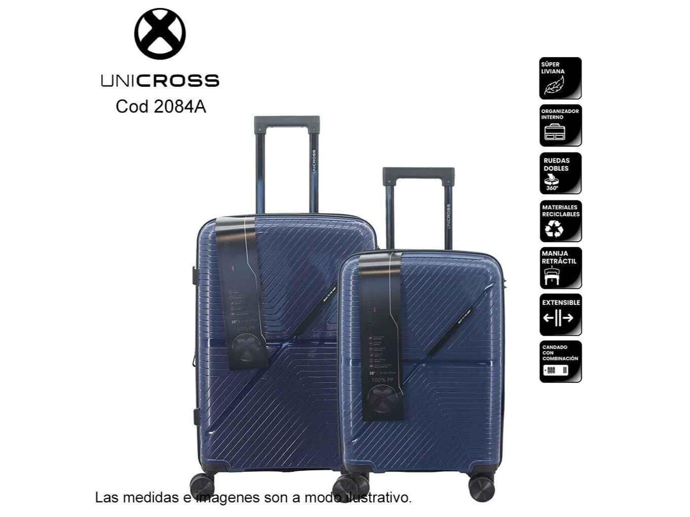 Set de valijas x 2 UNICROSS
