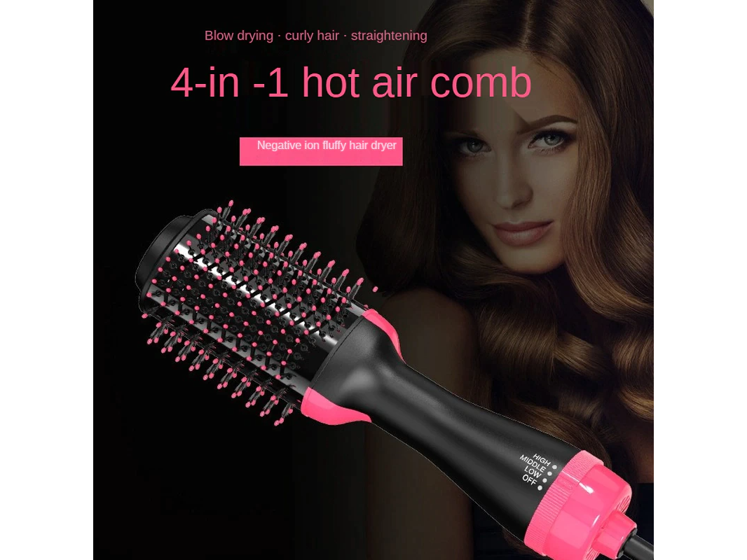 Cepillo Electrico Secador De Pelo Voluminizador 3 En 1