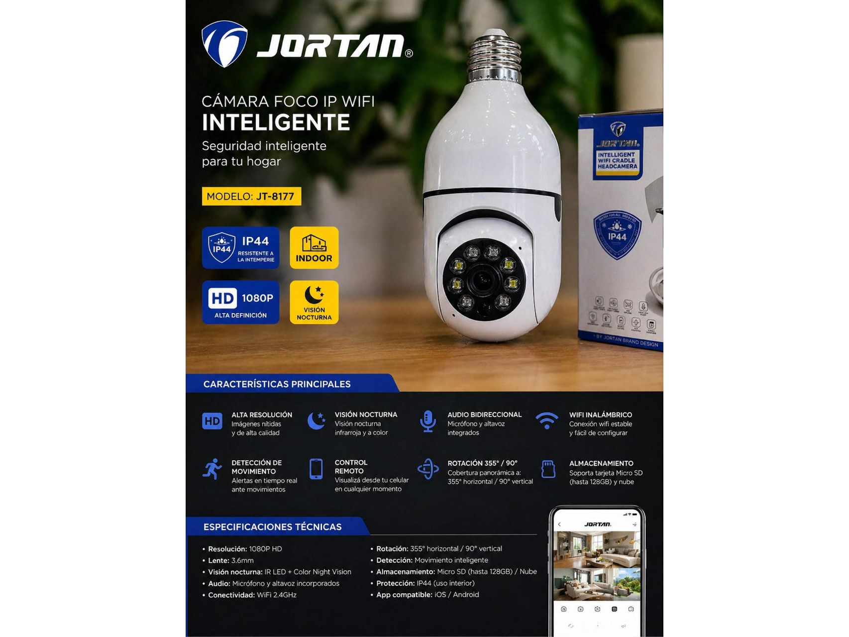 Cámara Foco Wifi Jortan