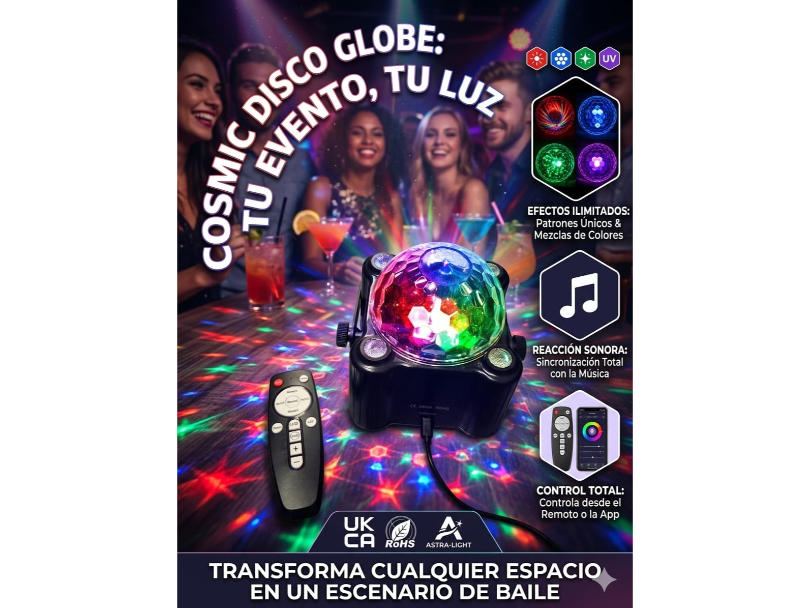 Mini bola led usb