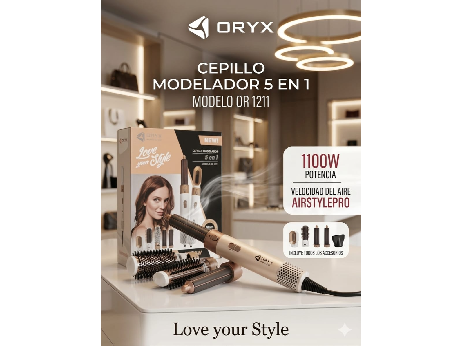 Cepillo modelador 5 en 1