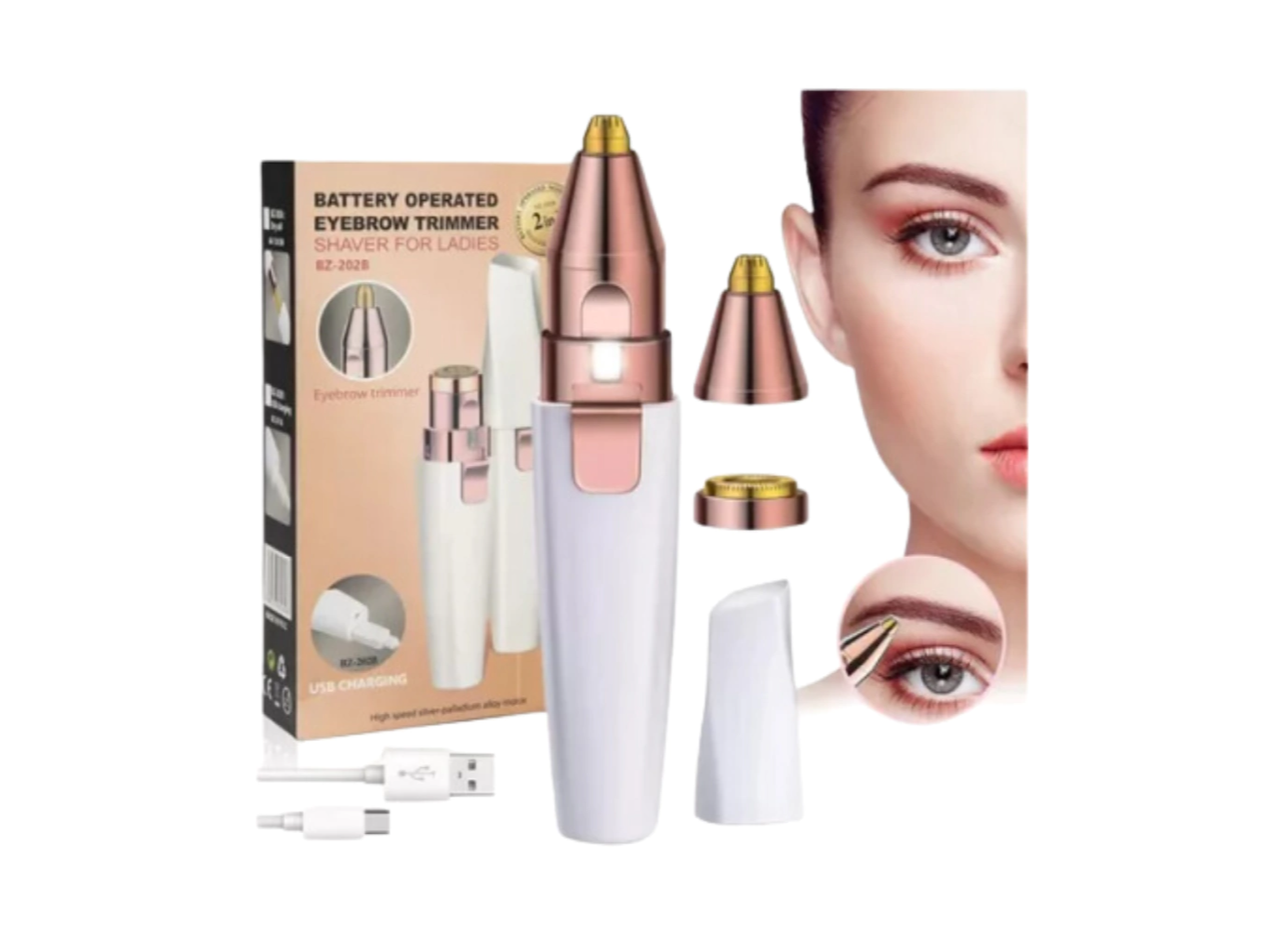Depilador facial Recargable USB Doble 2 en 1
