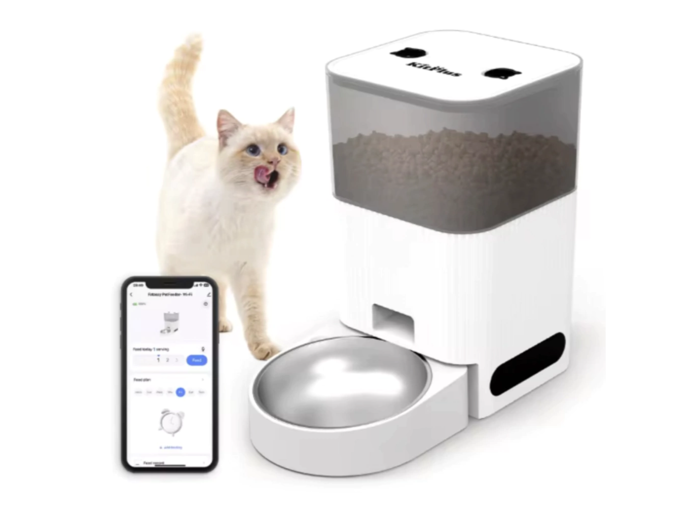 Comedero Inteligente Para Mascotas Wifi Porciones Gato