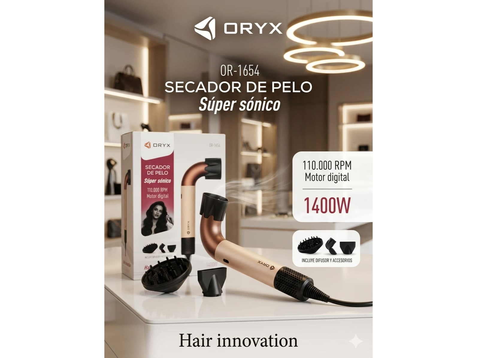 Secador de pelo con difusor