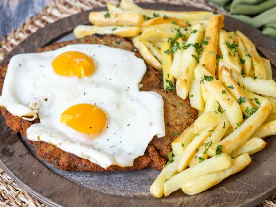 Milanesa a caballo